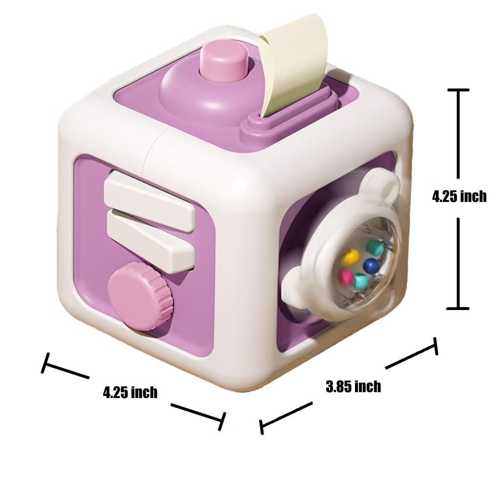 Foto 5 pulgar | Juguete Busy Cube Para Niño De 1 Año, Bebé De 12 A 18 Meses, Color Morado - Venta Internacional.