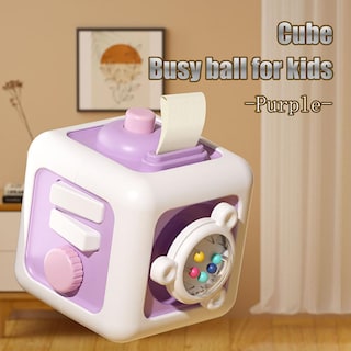 Foto 6 | Juguete Busy Cube Para Niño De 1 Año, Bebé De 12 A 18 Meses, Color Morado - Venta Internacional.