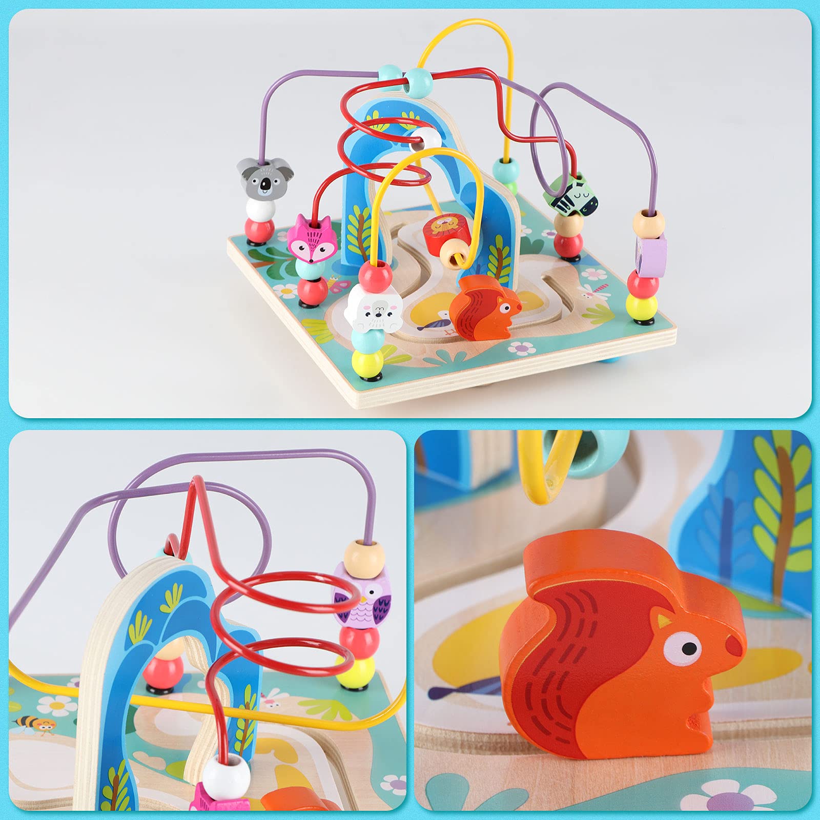 Foto 6 pulgar | Cubo De Actividades Qilay De Madera Para Niños De 1 A 3 Años Con Juegos 5 En 1 - Venta Internacional.
