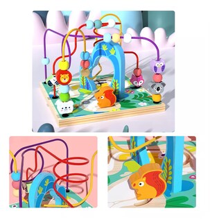 Foto 4 | Cubo De Juguete Maze Activity, Belug Teaching Maze 8 En 1 Azul Colores