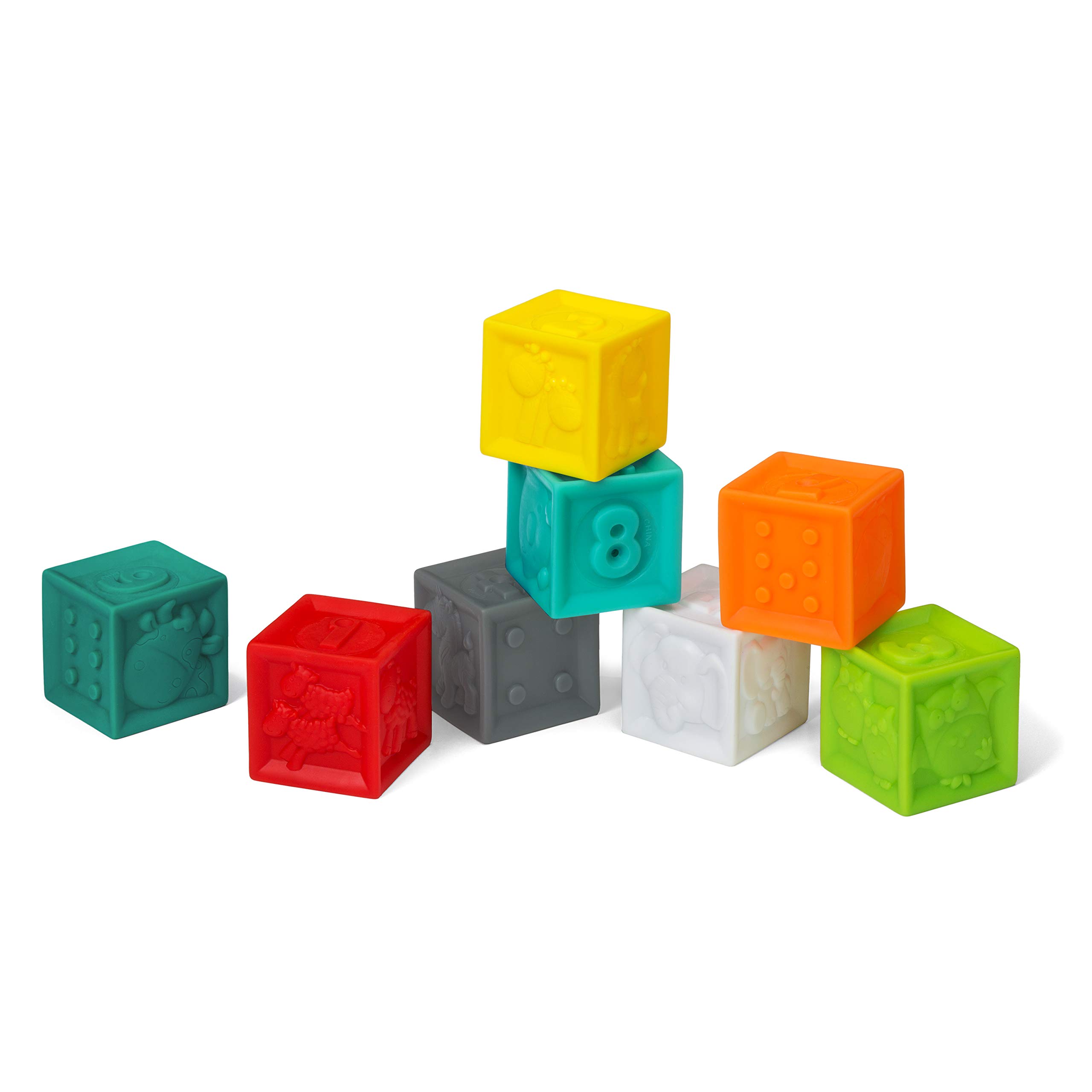 Juego De Bloques Infantino Squeeze And Stack Con Números, Animales De Más De 6 Millones - Venta Internacional.