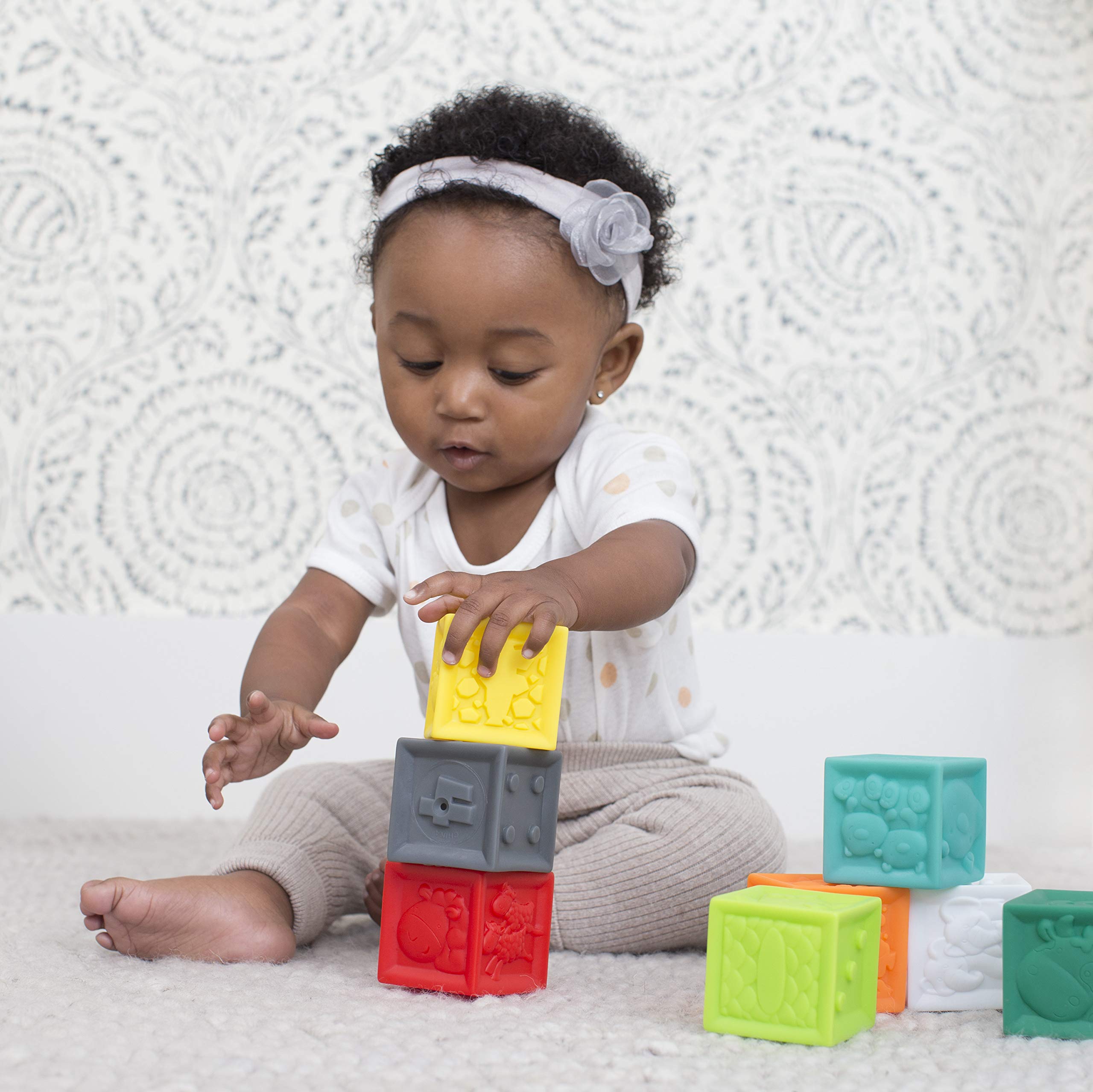 Foto 4 pulgar | Juego De Bloques Infantino Squeeze And Stack Con Números, Animales De Más De 6 Millones - Venta Internacional.