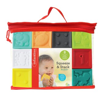Foto 7 | Juego De Bloques Infantino Squeeze And Stack Con Números, Animales De Más De 6 Millones - Venta Internacional.