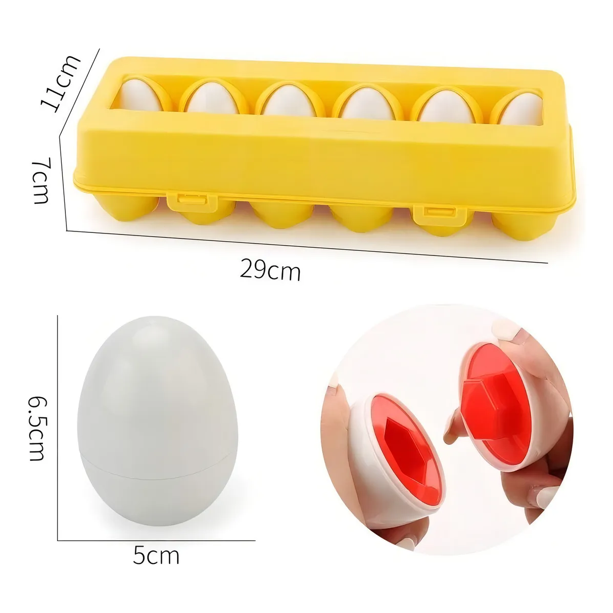 Foto 3 pulgar | Juego Didáctico Huevos De Juguete Educativos Aprender De Numeros Lab.g Amarillo