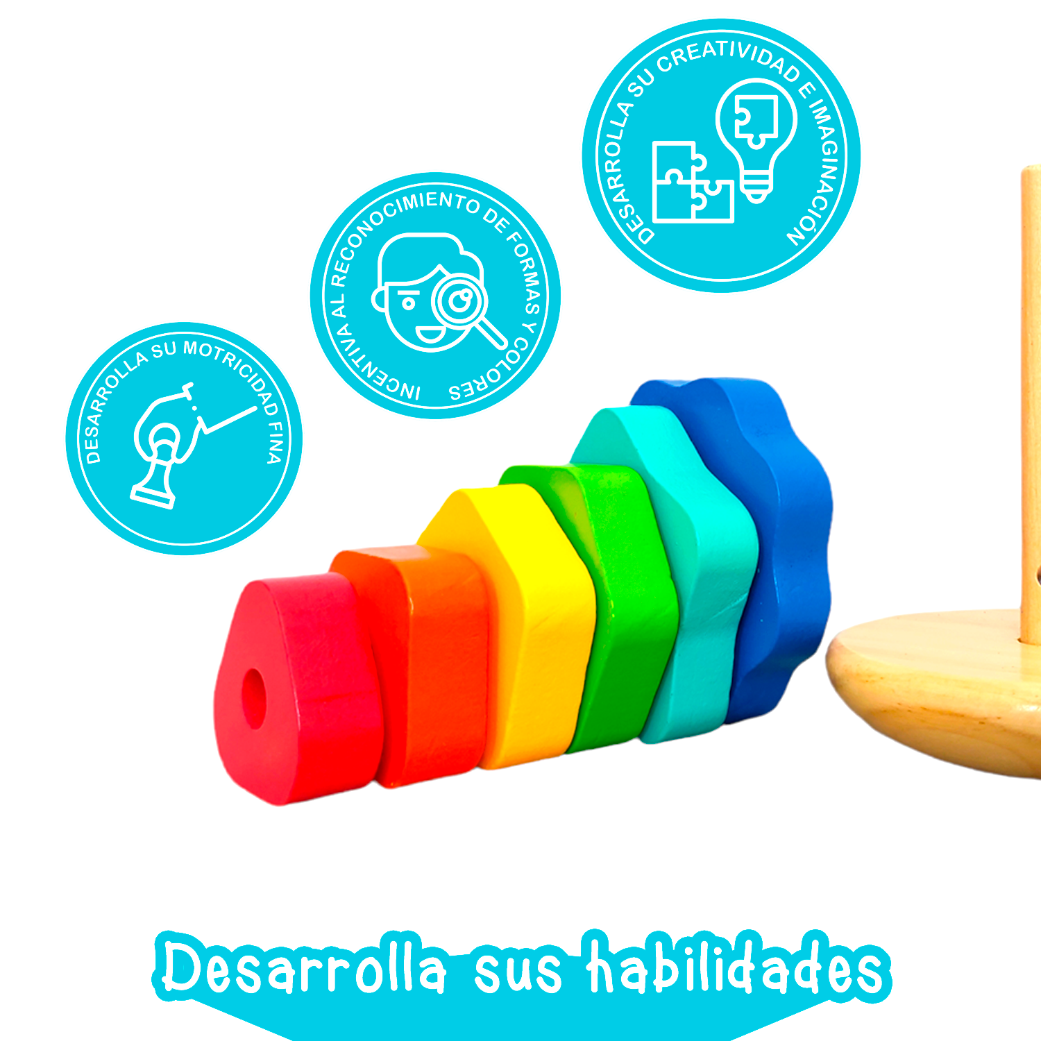 Foto 3 pulgar | Kit de Juegos Didácticos Yuff! Montessori Multicolor 13 Piezas