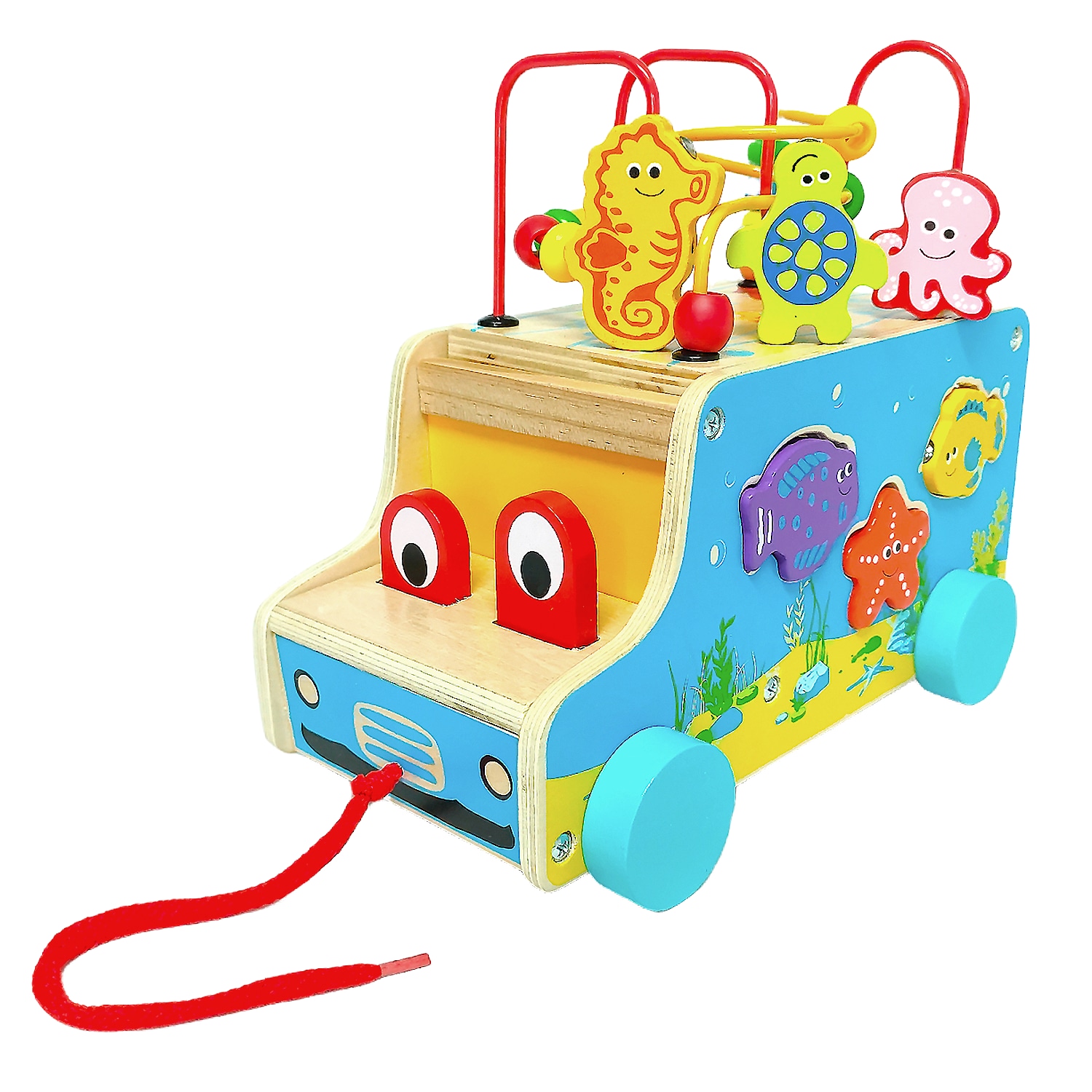 Camioncito Marino con Laberinto de 2 Vías Yuff! Montessori Juguete de Madera $699