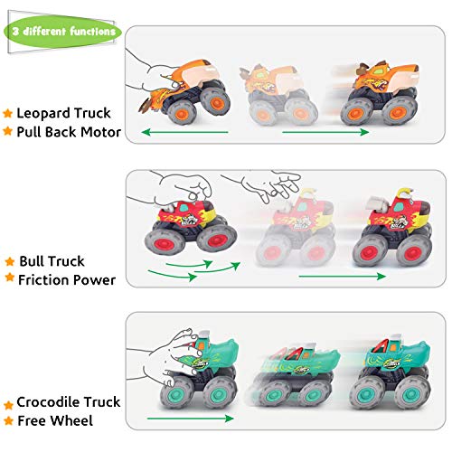 Foto 4 pulgar | Venta Internacional - Toy Cars Moontoy Para Niños De 1 A 3 Años Friction, Paquete De 3