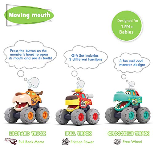 Foto 6 pulgar | Venta Internacional - Toy Cars Moontoy Para Niños De 1 A 3 Años Friction, Paquete De 3