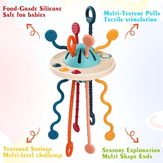 Foto 3 | Juguetes Montessori de Silicona para Bebés con Cordón de Tracción Tohibee
