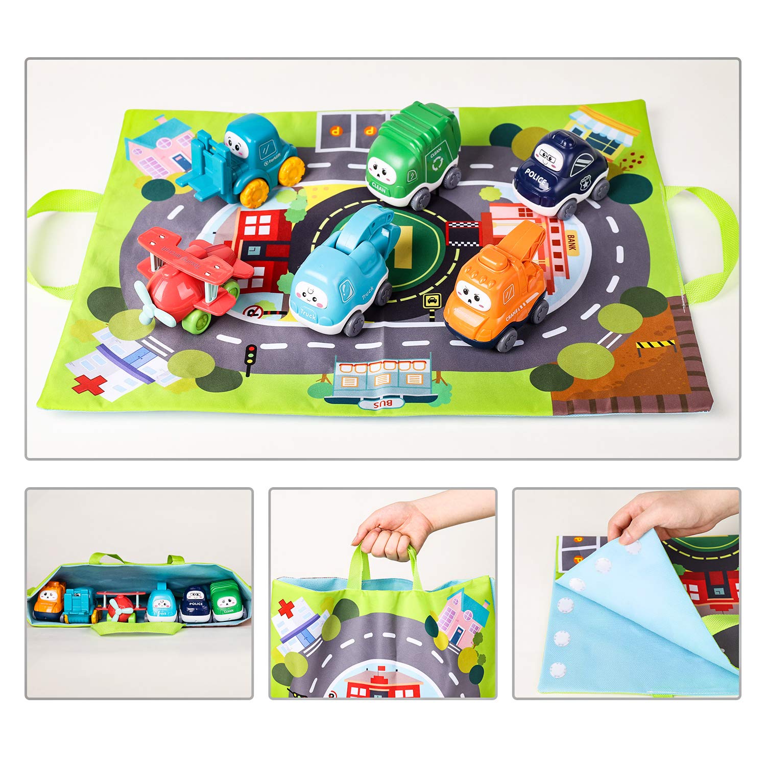 Foto 4 pulgar | Venta Internacional - Set De Coche De Juguete Alasou Baby Truck Con Tapete De Juegos Y Bolsa De Almacenamiento Para 1 A