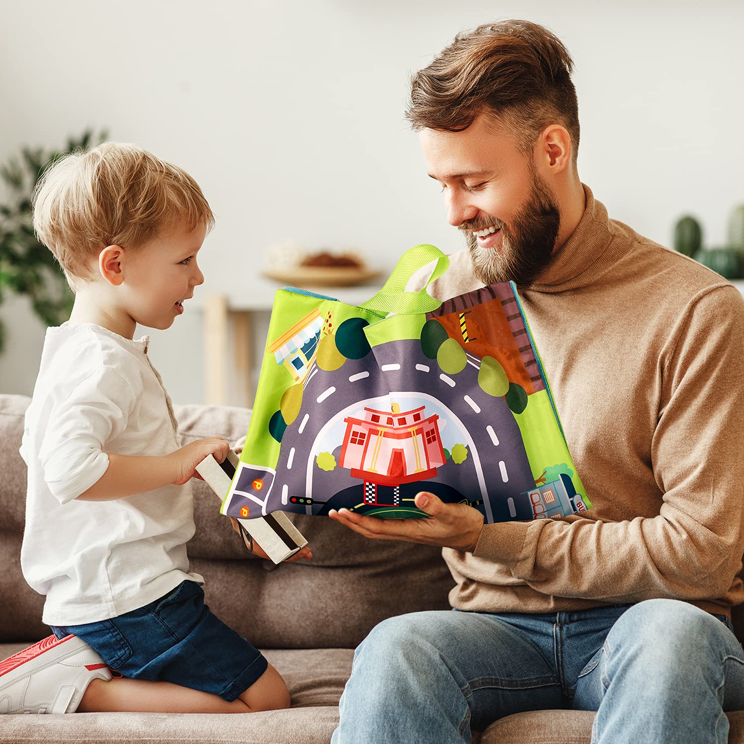 Foto 8 pulgar | Venta Internacional - Set De Coche De Juguete Alasou Baby Truck Con Tapete De Juegos Y Bolsa De Almacenamiento Para 1 A