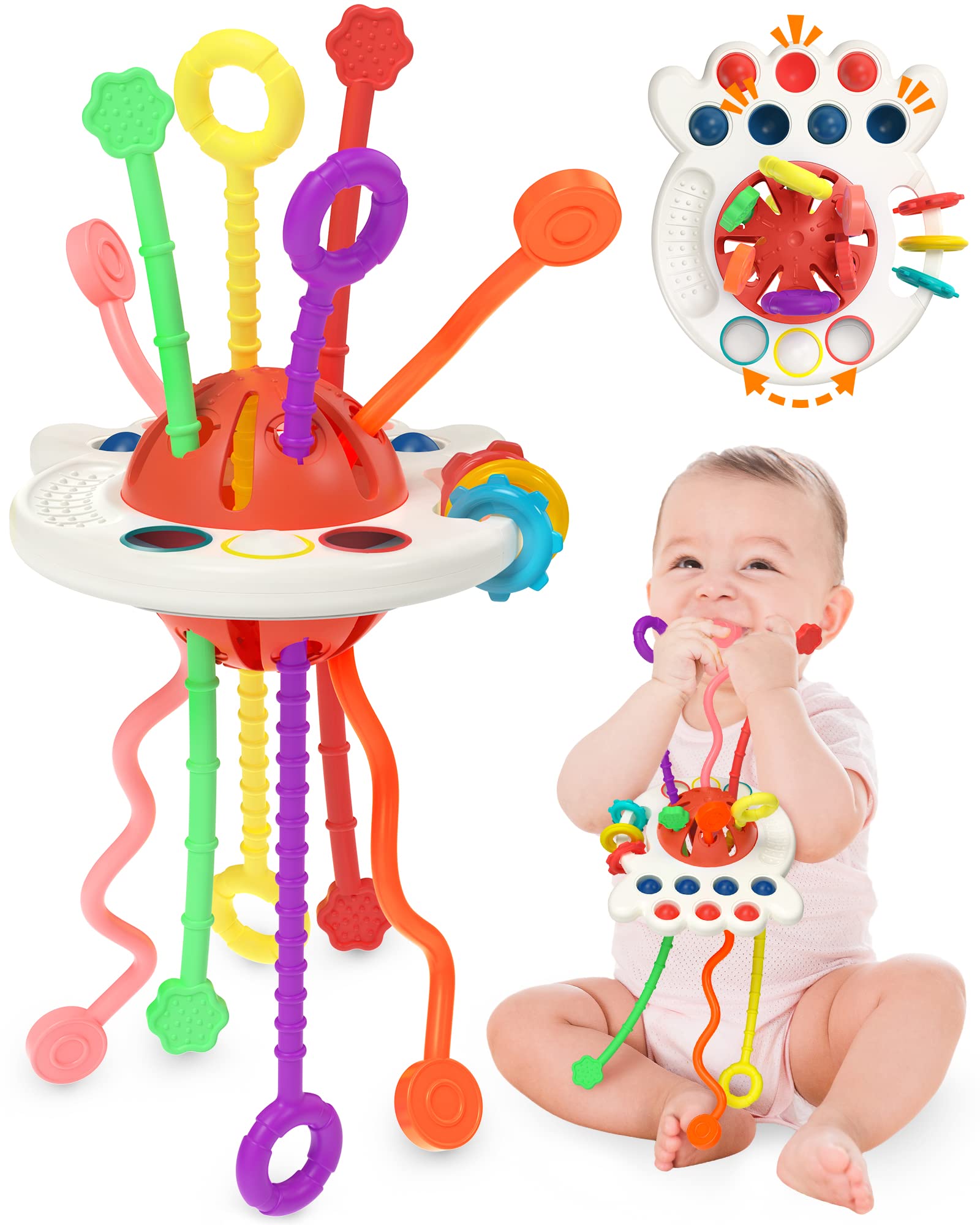 Foto 2 pulgar | Venta Internacional - Juguete Montessori Yetonamar Para Bebés Con Cuerda Sensorial Para La Dentición, 6