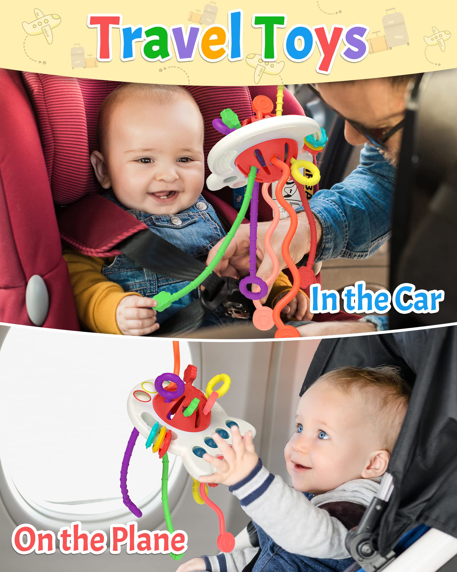Foto 4 pulgar | Venta Internacional - Juguete Montessori Yetonamar Para Bebés Con Cuerda Sensorial Para La Dentición, 6