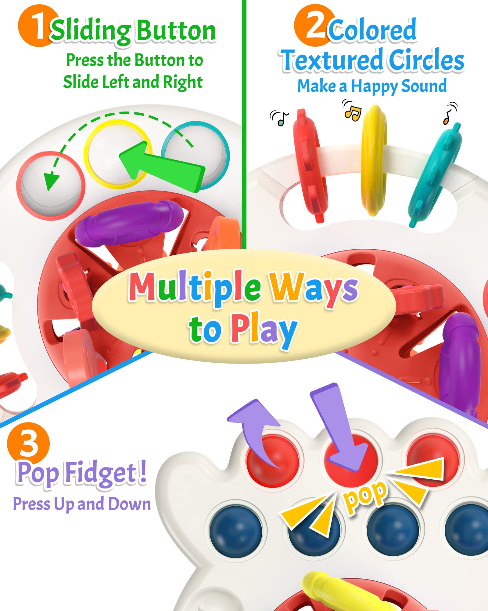 Foto 6 pulgar | Venta Internacional - Juguete Montessori Yetonamar Para Bebés Con Cuerda Sensorial Para La Dentición, 6