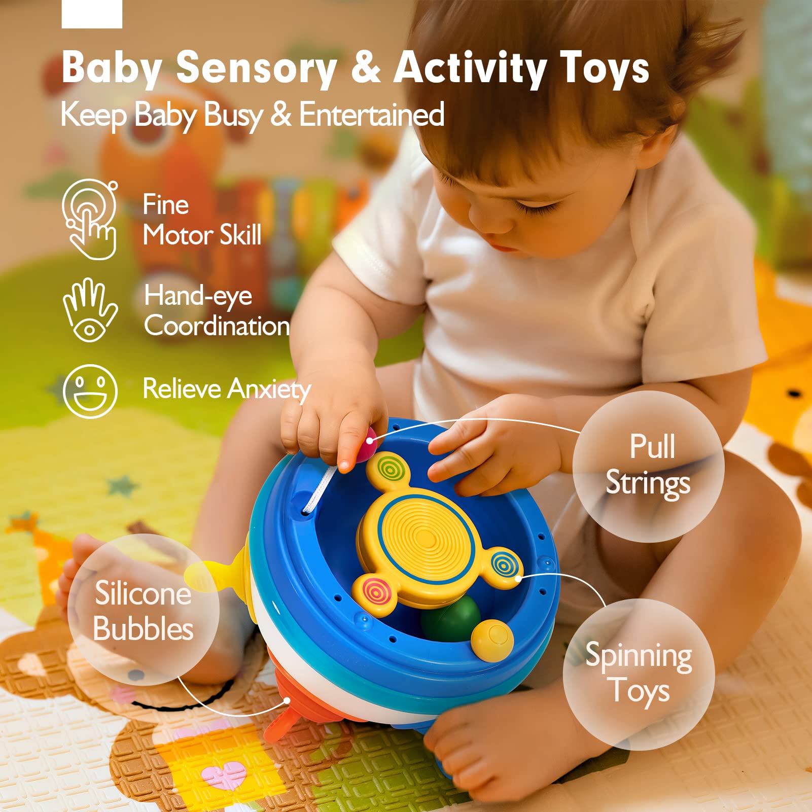 Foto 3 pulgar | Venta Internacional - Juguete Sensorial Hahaland Silicone Bubble Baby De 12 A 18 Meses