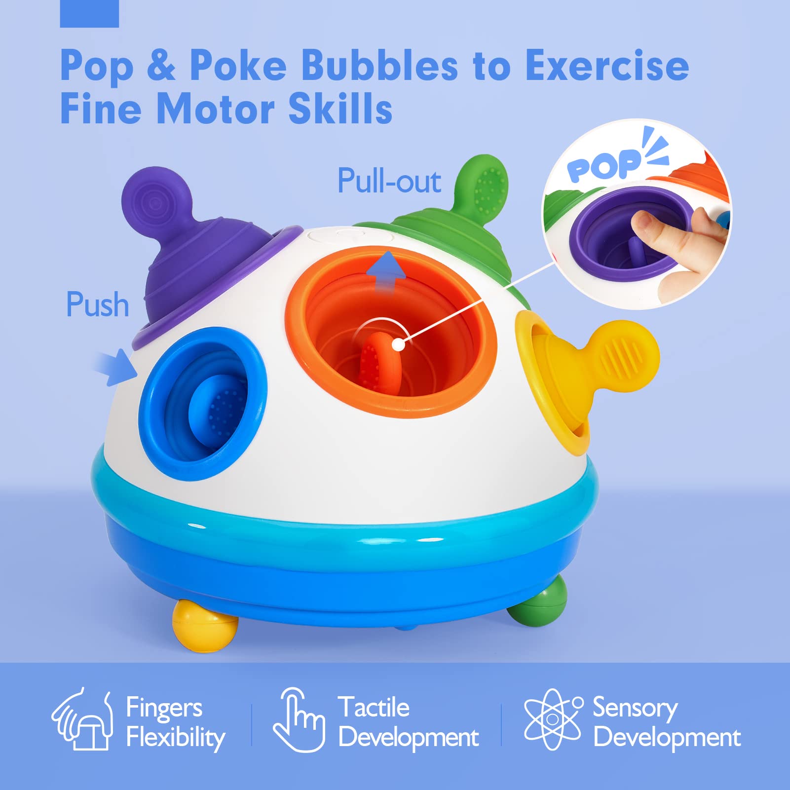 Foto 4 pulgar | Venta Internacional - Juguete Sensorial Hahaland Silicone Bubble Baby De 12 A 18 Meses