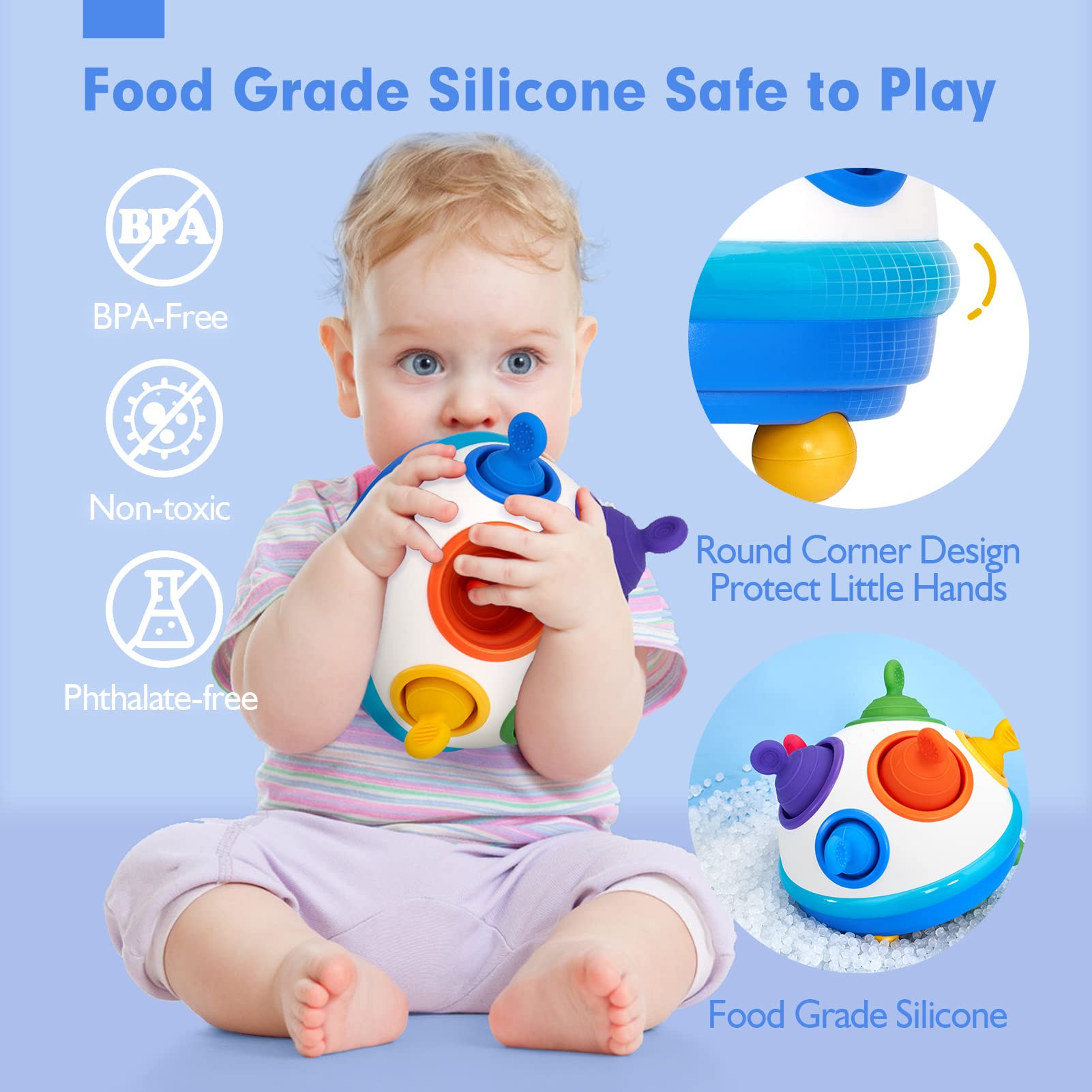 Foto 7 pulgar | Venta Internacional - Juguete Sensorial Hahaland Silicone Bubble Baby De 12 A 18 Meses