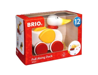 Foto 1 | Tira De Madera De Pato Para Bebés Y Niños Pequeños De Toy Brio Con Solapas En Forma De W - Venta Internacional.