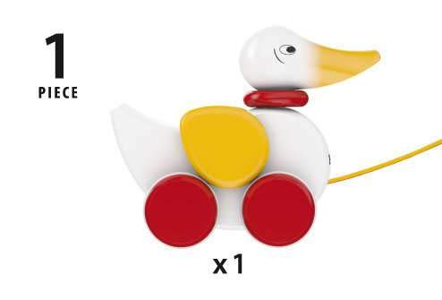 Foto 5 pulgar | Tira De Madera De Pato Para Bebés Y Niños Pequeños De Toy Brio Con Solapas En Forma De W - Venta Internacional.