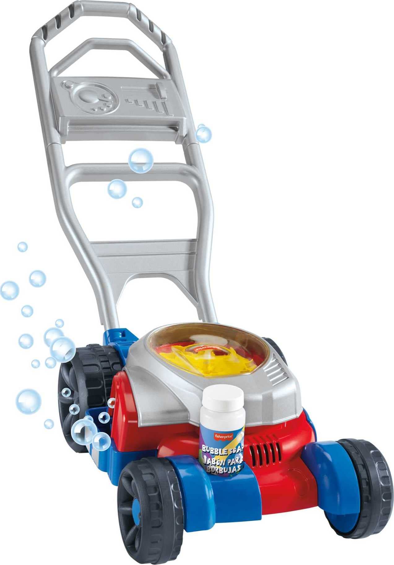 Cortadora De Césped De Juguete Para Empujar Al Aire Libre, Cortacésped De Burbujas Fisher-price - Venta Internacional.