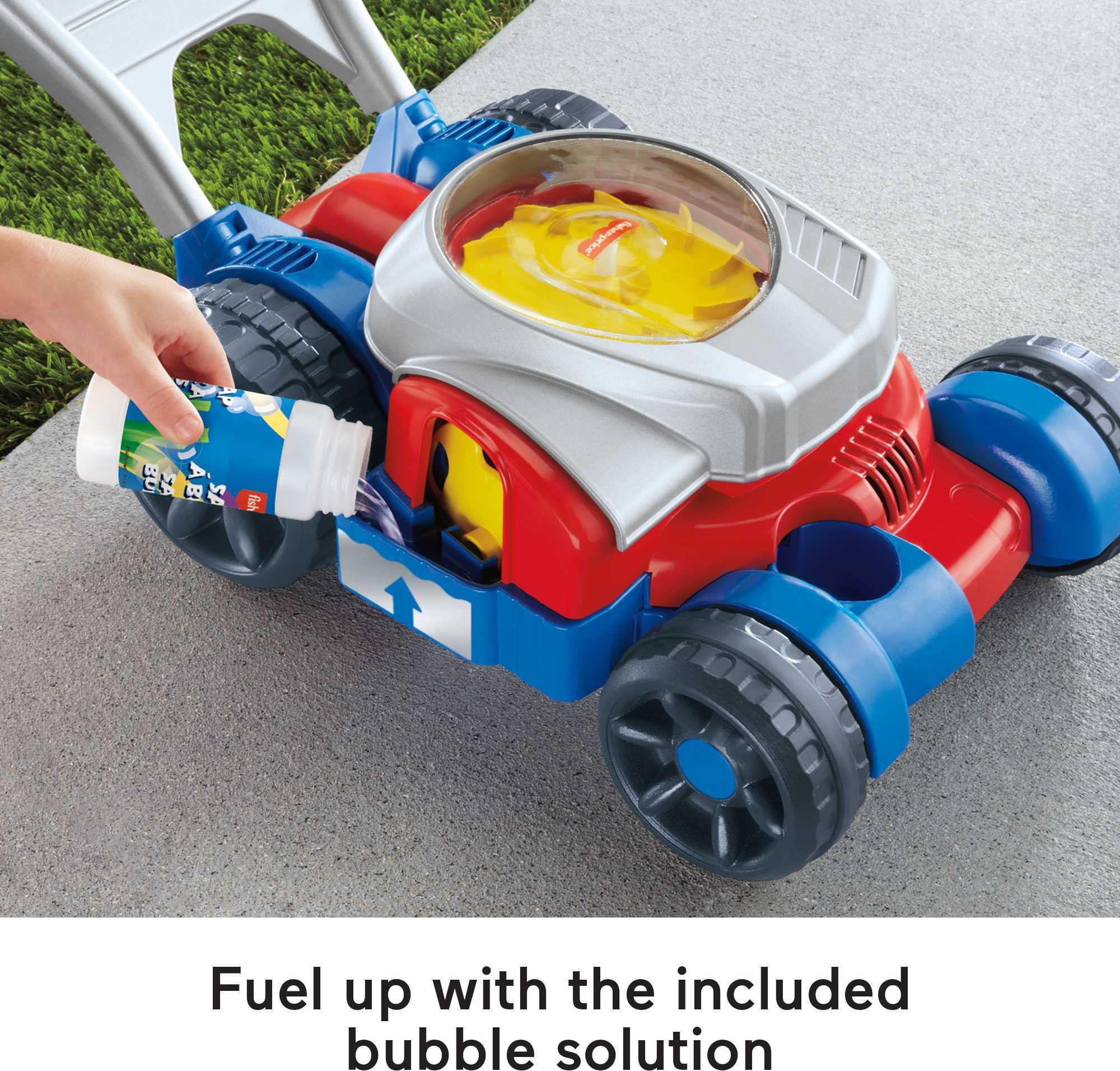 Foto 4 | Cortadora De Césped De Juguete Para Empujar Al Aire Libre, Cortacésped De Burbujas Fisher-price - Venta Internacional.