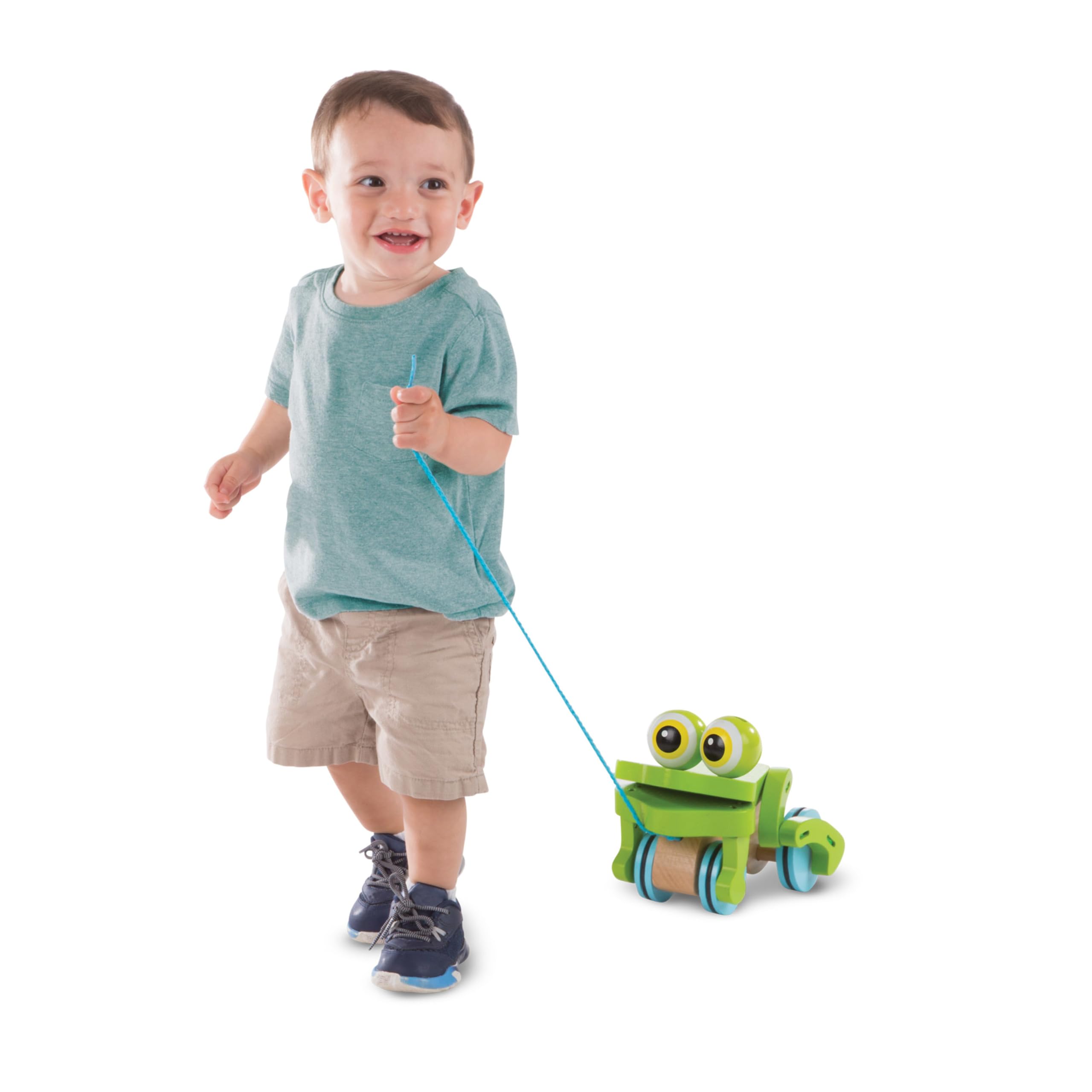 Foto 4 pulgar | Juguete De Tracción Melissa & Doug Frolicking Frolicking Frog Wooden Duck 1+ - Venta Internacional.