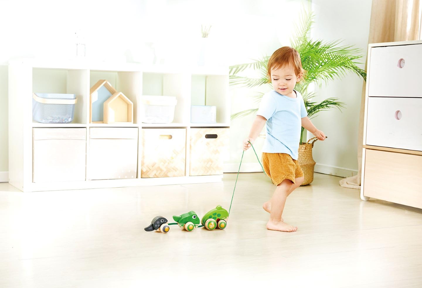 Foto 6 | Toy Along Hape Frog Family Con Ruedas Antivuelco - Venta Internacional.