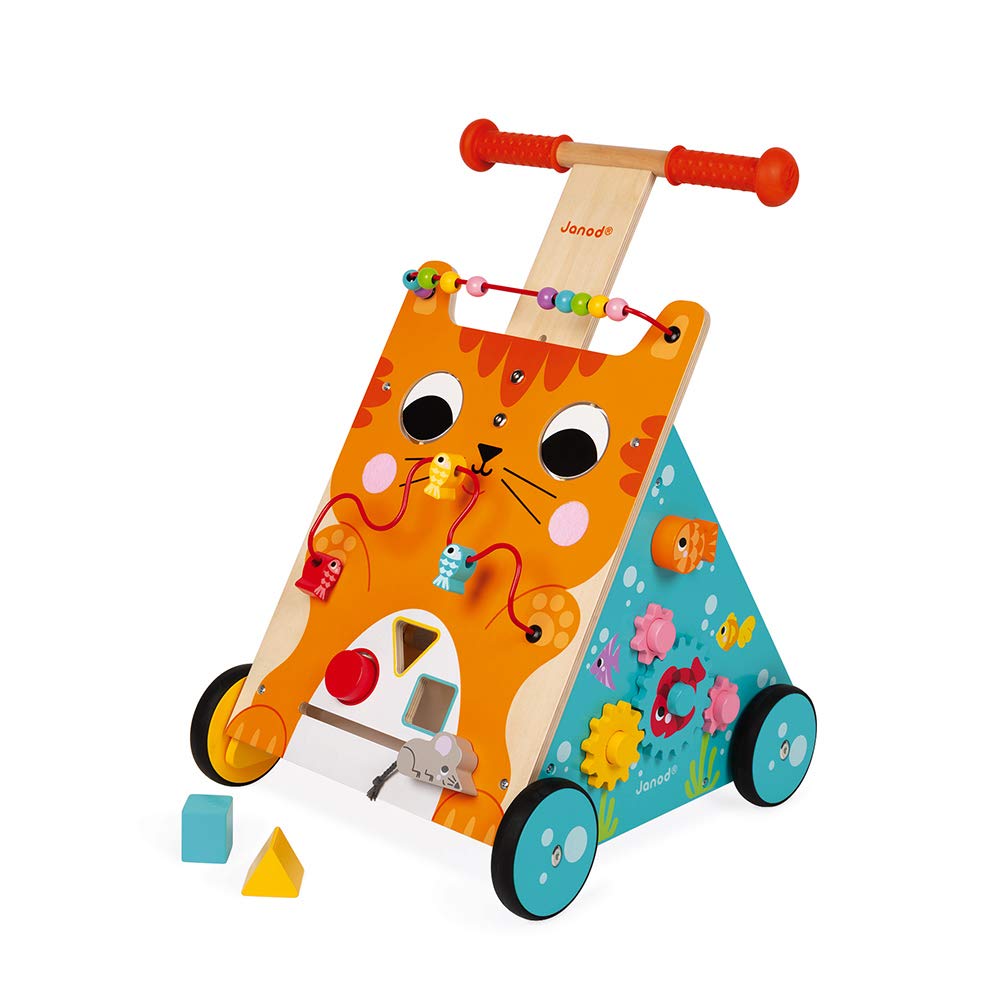 Gato De Madera Activity Baby Walker Janod, 21,1 Cm De Altura, 12 M O Más - Venta Internacional.