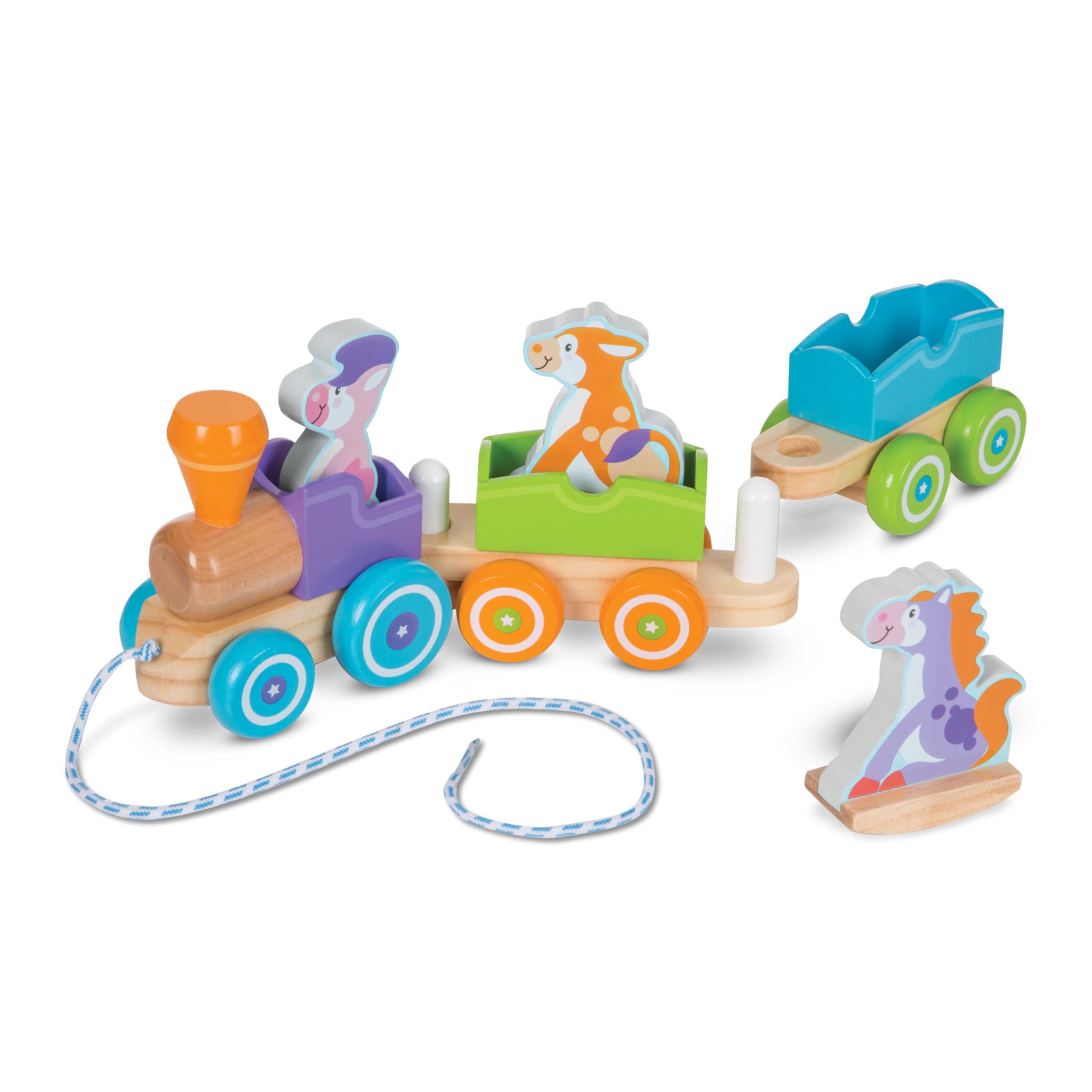 Foto 2 pulgar | Primera Jugada De Pull Train Melissa & Doug Wooden Rocking Farm Ani - Venta Internacional.