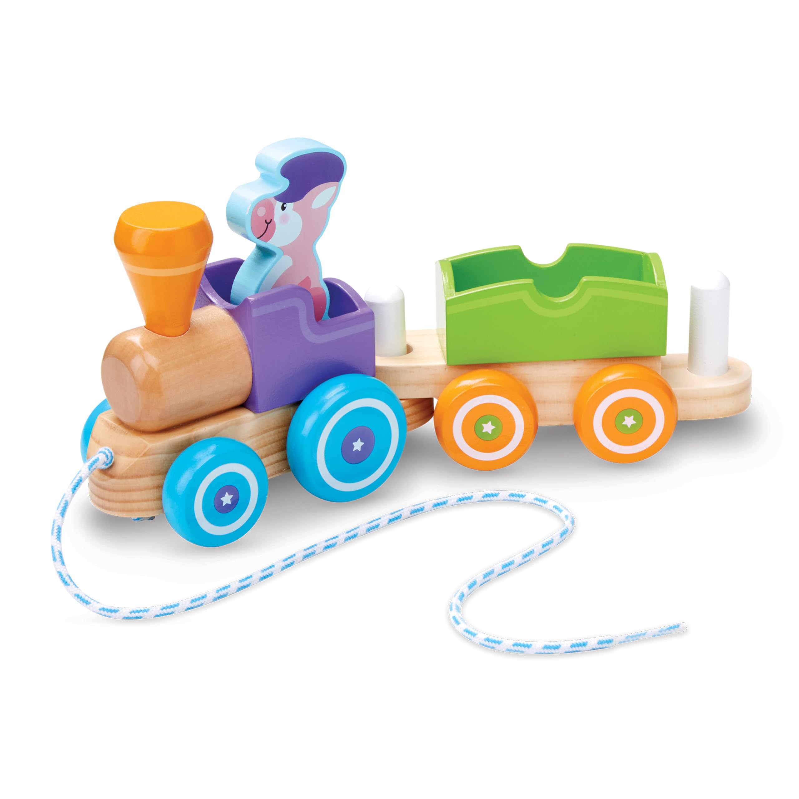 Foto 5 pulgar | Primera Jugada De Pull Train Melissa & Doug Wooden Rocking Farm Ani - Venta Internacional.