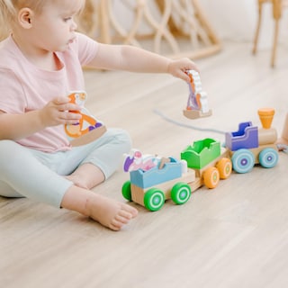Foto 7 | Primera Jugada De Pull Train Melissa & Doug Wooden Rocking Farm Ani - Venta Internacional.