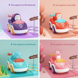 Foto 3 | Coche De Juguete Con Dibujos Animados De Animales Marstone Para Niñas De 1 A 3 Años - Venta Internacional.