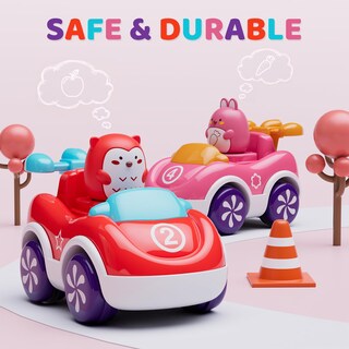 Foto 4 | Coche De Juguete Con Dibujos Animados De Animales Marstone Para Niñas De 1 A 3 Años - Venta Internacional.
