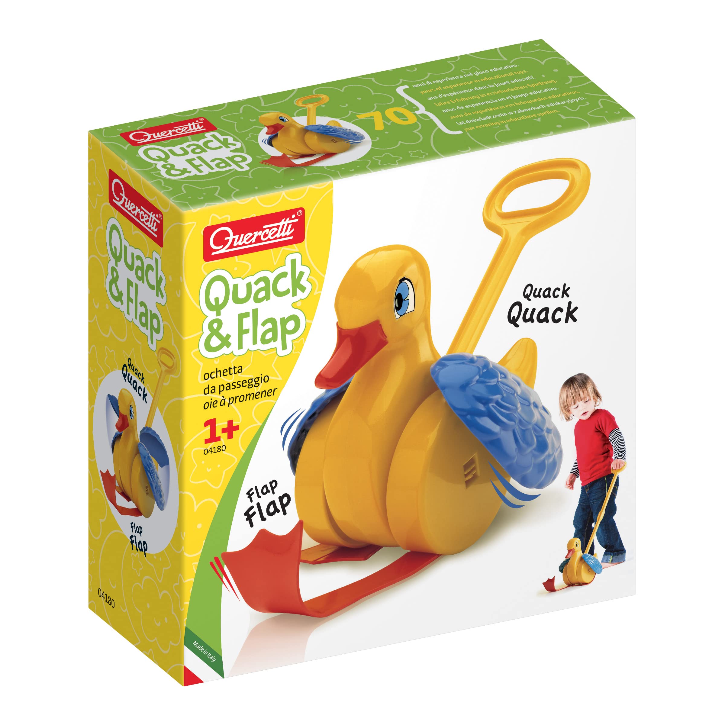 Foto 2 pulgar | Push Toy Quercetti Quack And Flap Duck Para Niños De 1 A 3 Años - Venta Internacional.