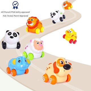 Foto 5 | Set De Juego Toy Cars Liberty Imports Con Dibujos Animados De Animales, 8 Unidades - Venta Internacional.