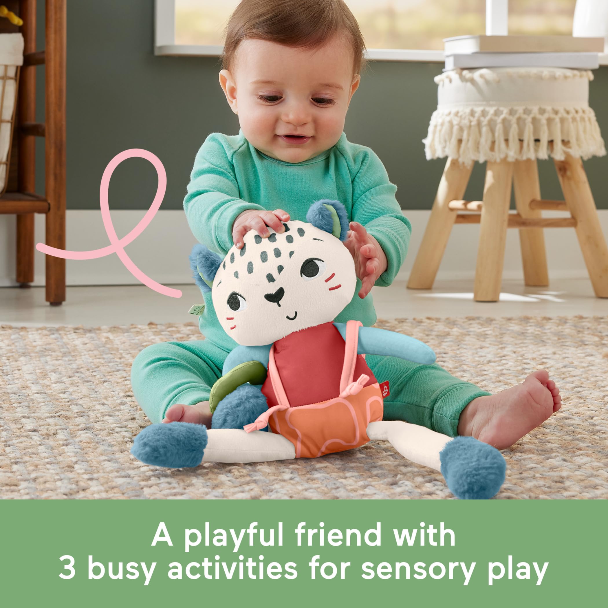 Foto 4 pulgar | Juguete Sensorial Fisher-price Planet Friends Snow Leopard 3+ Mont - Venta Internacional.