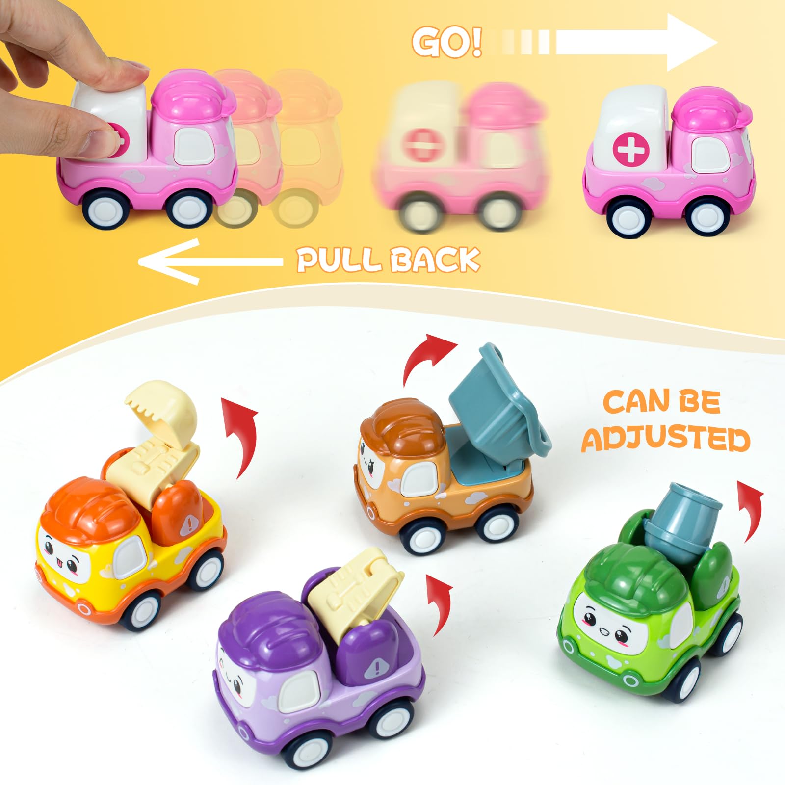 Foto 4 pulgar | Set De Coche Y Camión De Juguete Ynanimery Para Bebés Pequeños Con Tapete De Juego Y Bolsa - Venta Internacional.