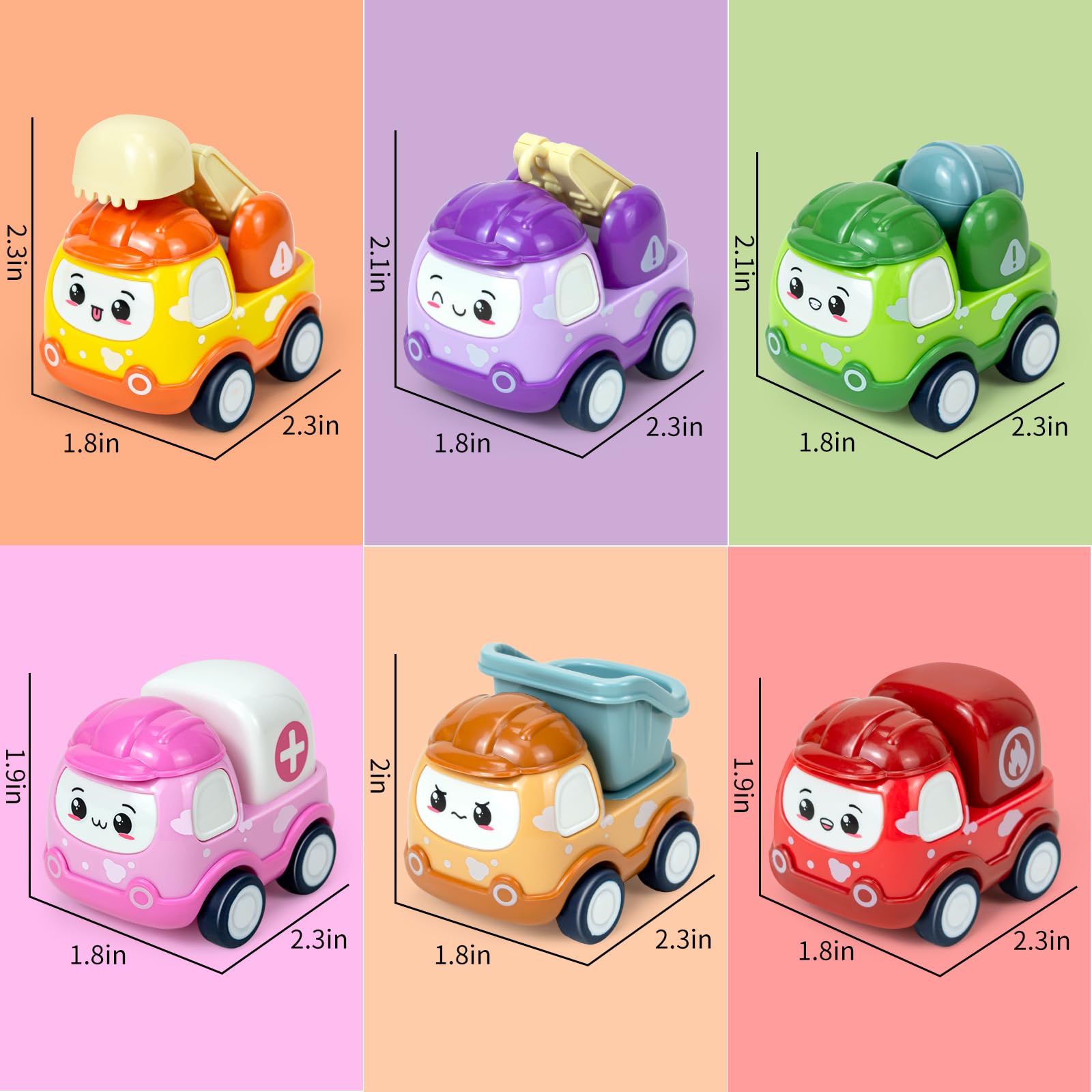 Foto 5 | Set De Coche Y Camión De Juguete Ynanimery Para Bebés Pequeños Con Tapete De Juego Y Bolsa - Venta Internacional.