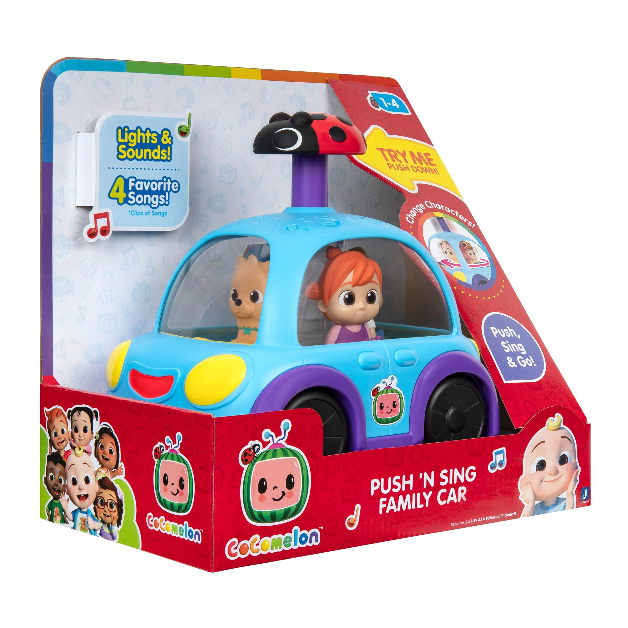 Foto 3 pulgar | Cocomelon Push 'n Sing, Coche Familiar De Juguete Interactivo Con Música - Venta Internacional.