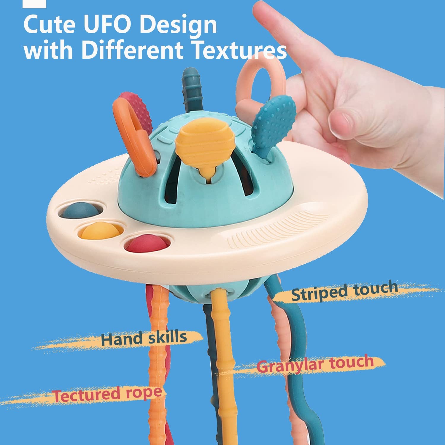 Foto 4 pulgar | Juguete Sensorial Montessori Ufo Para Bebés De Más De 3 Meses Con Camiseta - Venta Internacional.