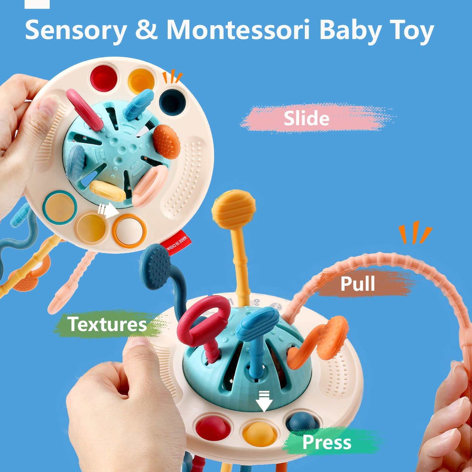 Foto 5 pulgar | Juguete Sensorial Montessori Ufo Para Bebés De Más De 3 Meses Con Camiseta - Venta Internacional.