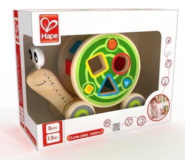 Foto 7 | Caracol Pull Toy Con Forma De Caracol, De Madera, Con Forma De Caracol - Venta Internacional.