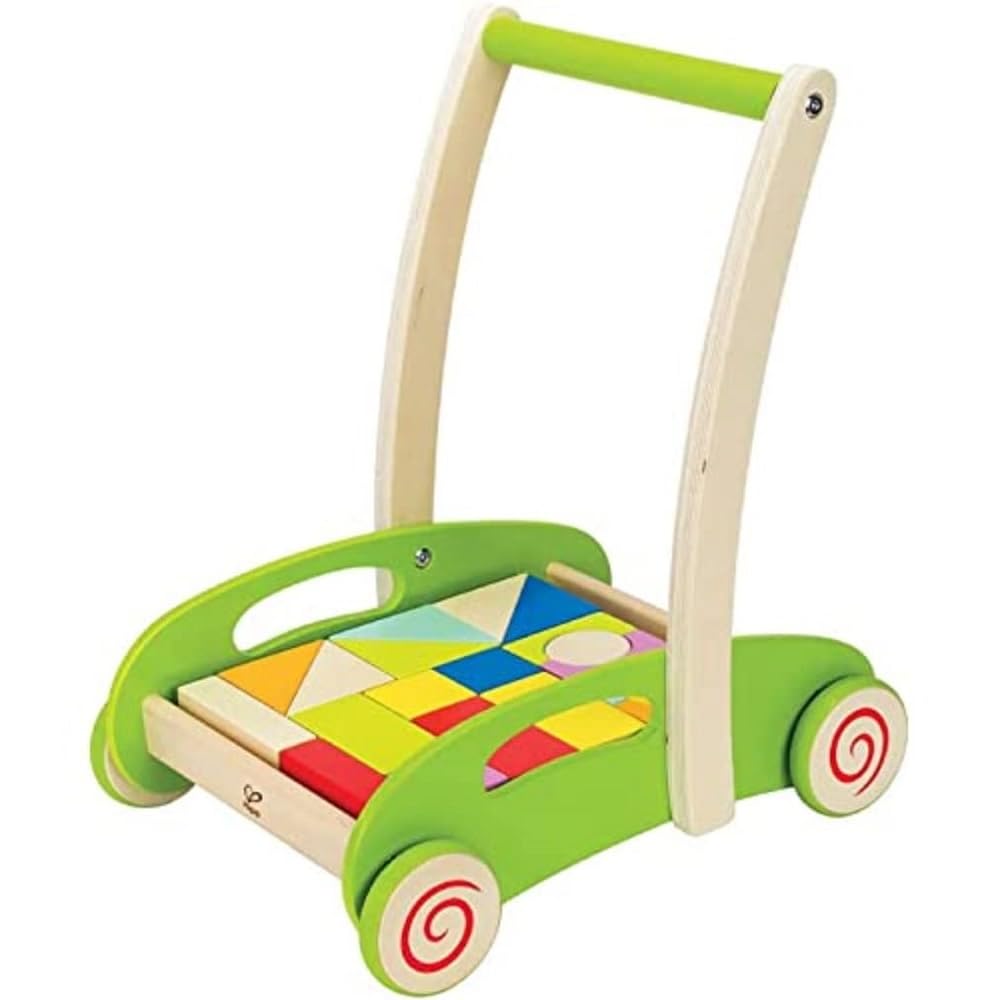 Foto 2 pulgar | Carrito De Madera Para Niños Pequeños Con Forma De Bloque Y Rollo Para Empujar Y Tirar - Venta Internacional.