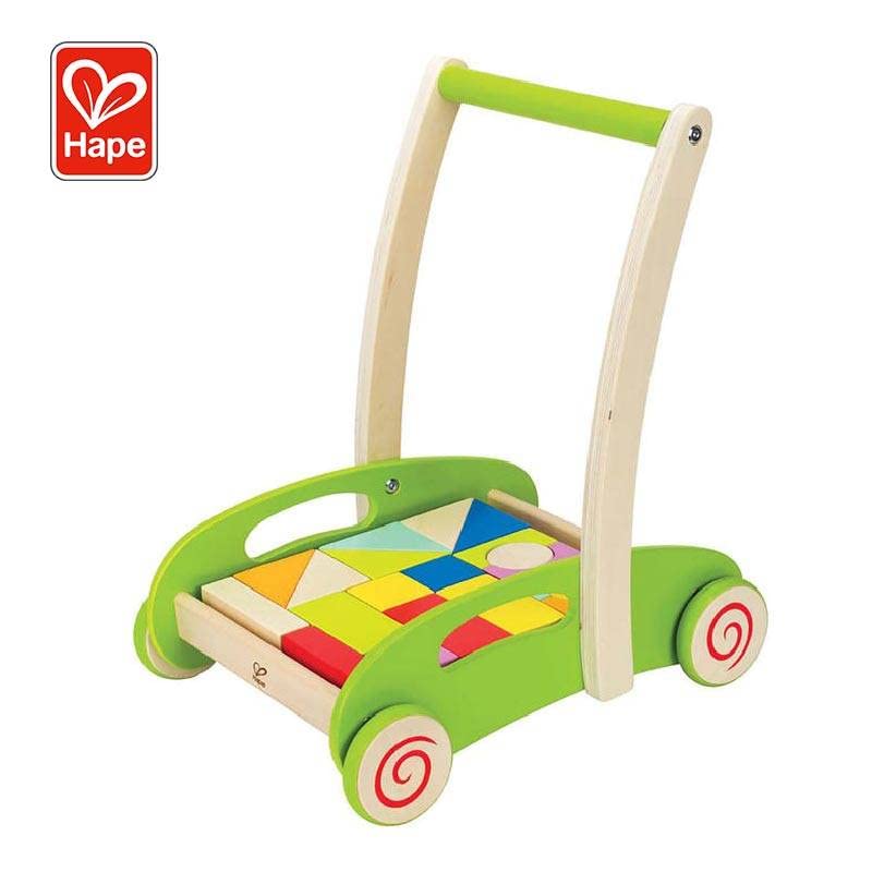 Foto 6 pulgar | Carrito De Madera Para Niños Pequeños Con Forma De Bloque Y Rollo Para Empujar Y Tirar - Venta Internacional.