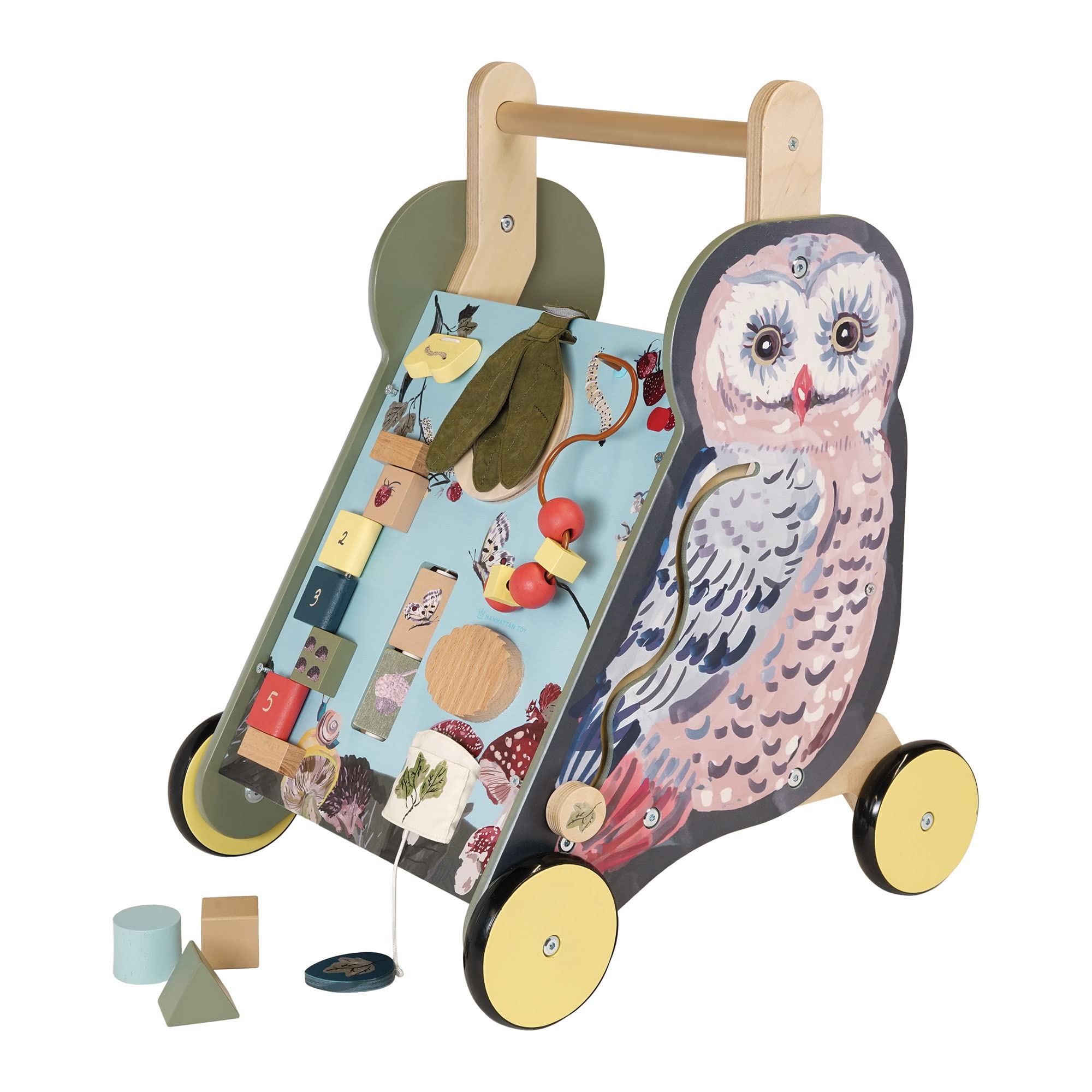 Foto 2 pulgar | Push Cart Manhattan Toy Wildwoods Owl Con Clasificador De Formas 1+ - Venta Internacional.