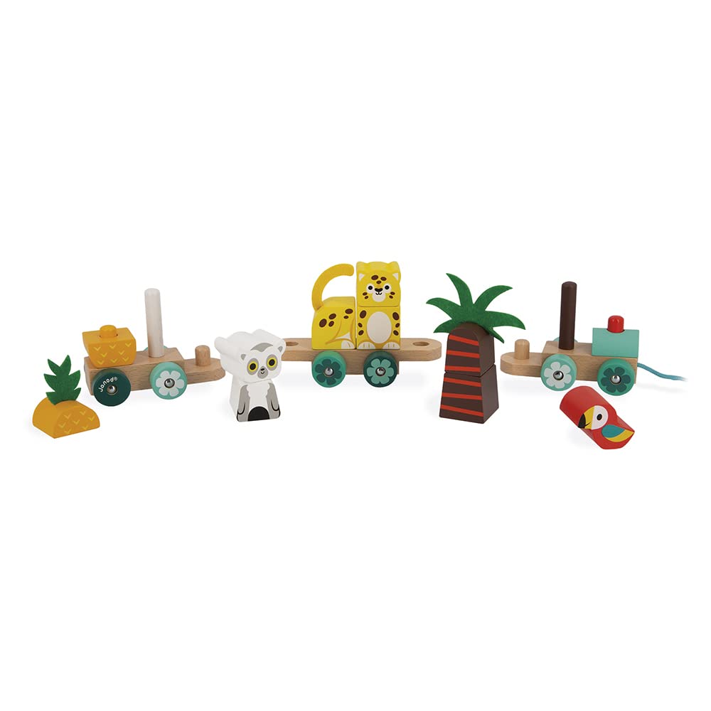 Foto 4 pulgar | Tren Para Llevar Janod Tropik Tropik Tropical, 11 Piezas, 3 Coches, 1 Año O Más - Venta Internacional.