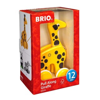Foto 1 | Juguete De Madera De Jirafa Pull Along Brio 30200 Para Niños Mayores De 1 Año - Venta Internacional.
