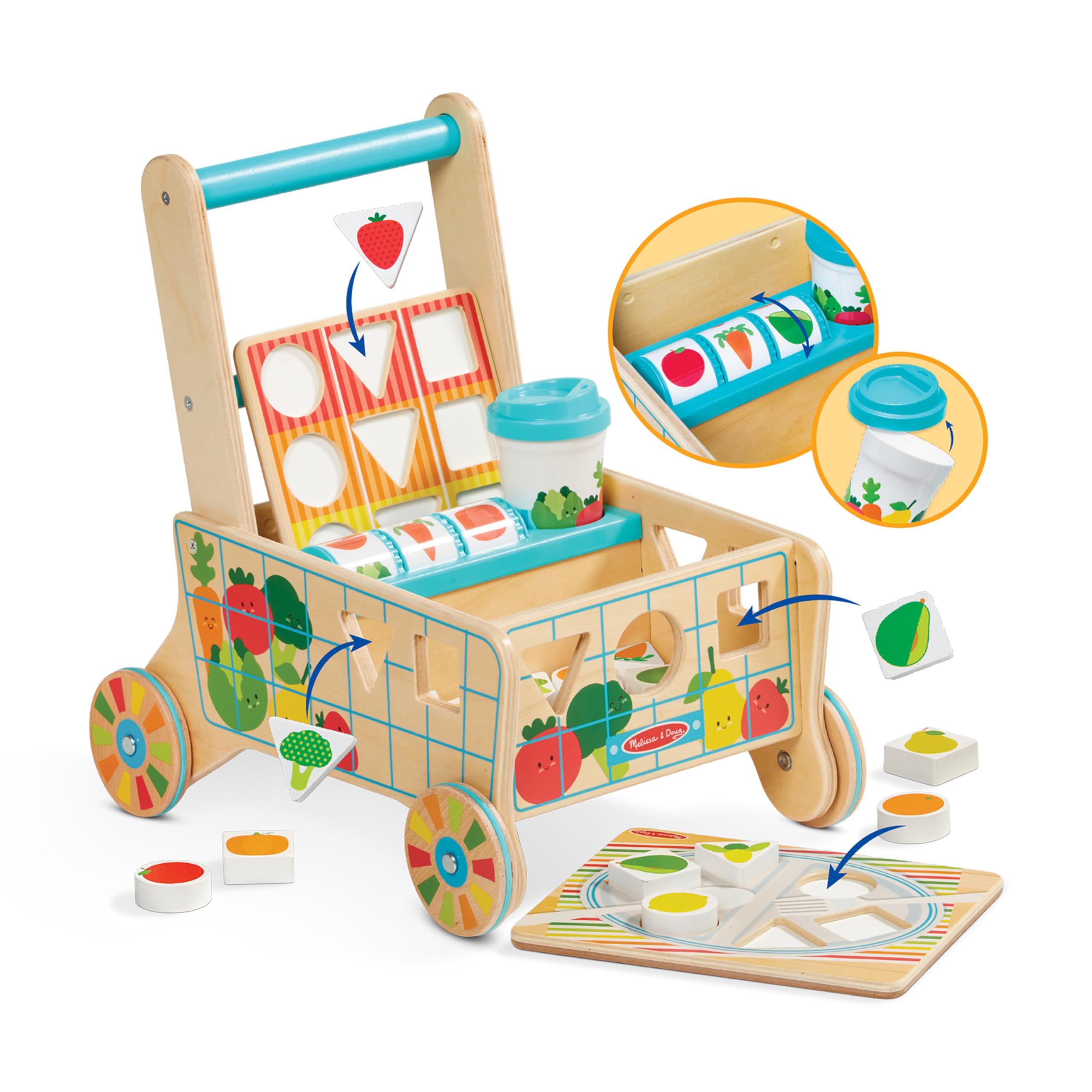 Foto 2 pulgar | Carrito De Supermercado Con Forma De Madera Toy Melissa & Doug, 1 O Más - Venta Internacional.