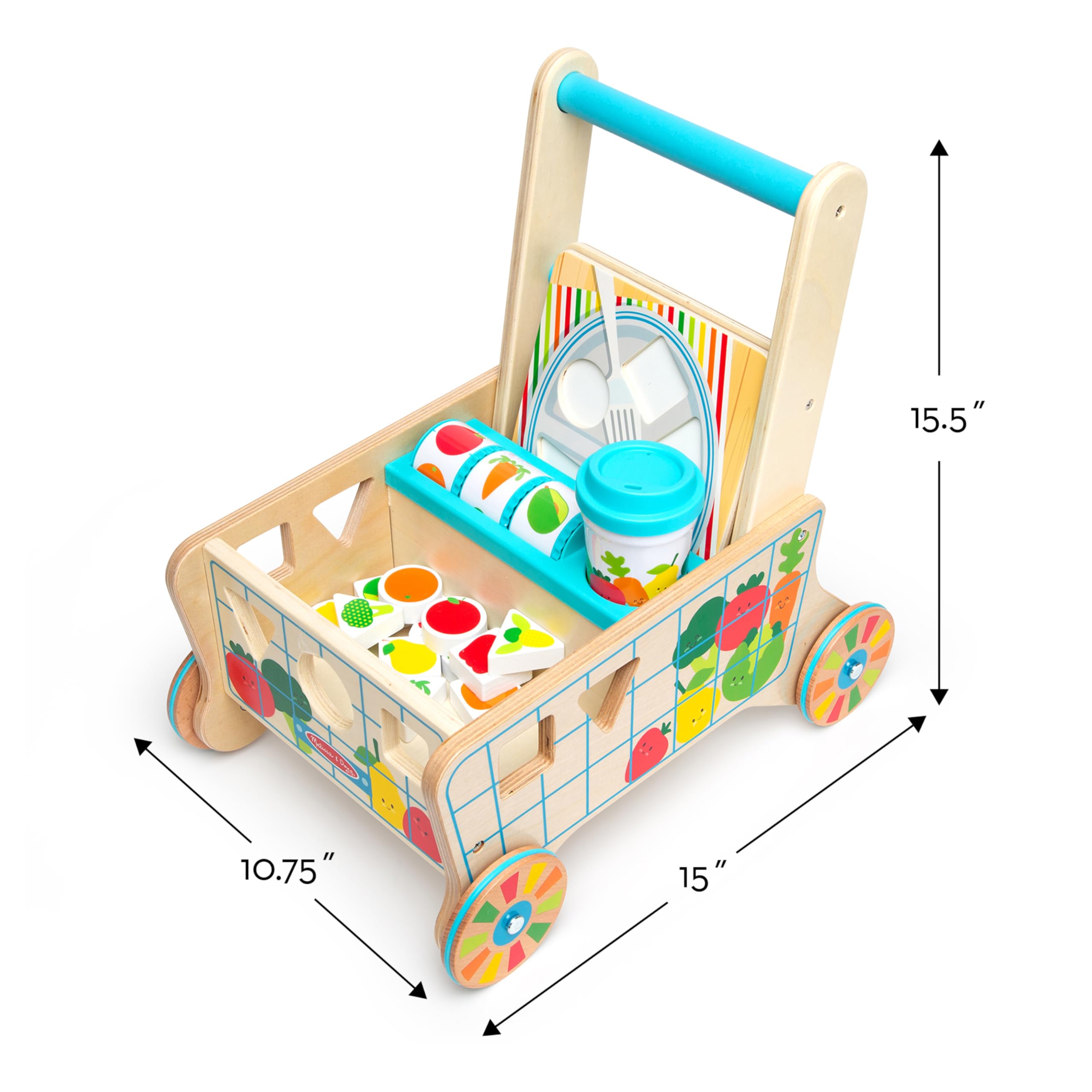 Foto 5 | Carrito De Supermercado Con Forma De Madera Toy Melissa & Doug, 1 O Más - Venta Internacional.