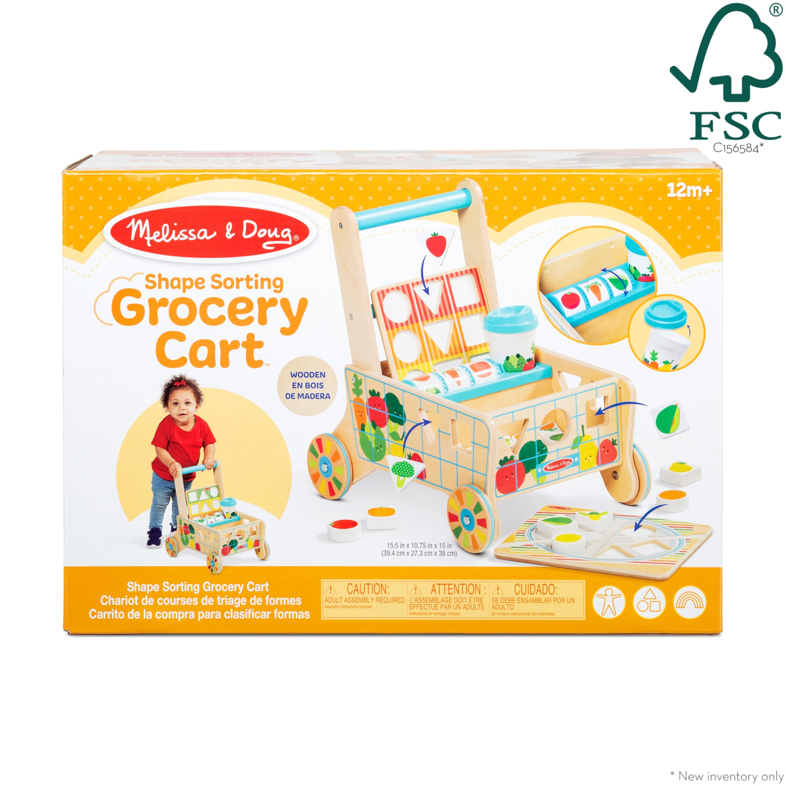 Foto 7 pulgar | Carrito De Supermercado Con Forma De Madera Toy Melissa & Doug, 1 O Más - Venta Internacional.